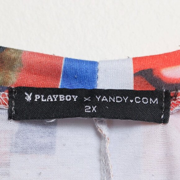 Playboy x Yandy Romper Women 2X Magazine All Over Print - Picture 3 of 11
